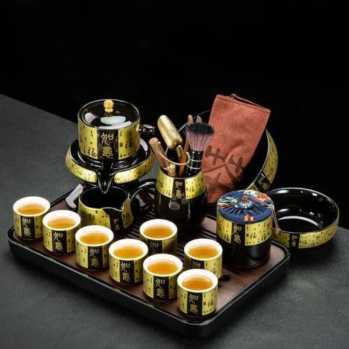 umsl Chinese Gift Tea Set Kung Fu Infuser Samovar Tableware Drinkware Tea Set Service Warmer Miniature Juego De Te Home Products