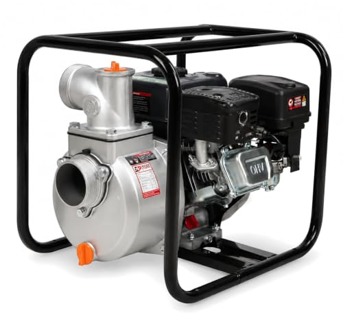 Excel Power 3 Portable Petrol Water Pump - High Capacity 912L/Min Water Transfer Pump for Pool Drainage, Garden Irrigation, Ponds & Water Storage Tanks | 209cc Engine