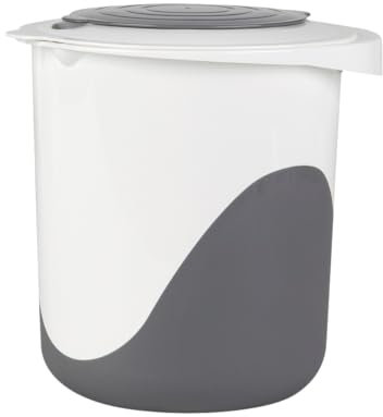 EUROHOME Rührschüssel aus Kunststoff - Hefeteigschüssel mit passendem 2-teiligen Deckel - Servierschüssel mit Spritzschutz - Plastikschüssel 1,7 L mit rutschfestem Boden - Backschüssel 11 x 14,5 cm