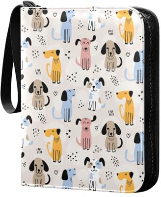 Sammelkartenalbum für Kinder, 4 Taschen, Kartenordner, 50 Seiten, 400 Karten, PU-Reißverschluss, Kartenbinder, Aufbewahrungshalter für Sportspielkarte