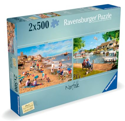 Ravensburger Picturesque Landscapes No.2 Norfolk Cromer & Horning 2x 500 Piece Jigsaw Puzzle for Adults and Kids Age 10 Years Up