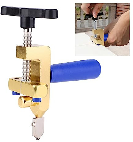 2-in-1-Glasschneider, Tragbarer Multifunktionaler Fliesenöffner, Keramik-Schneidwerkzeug, Manueller Glasfliesenschneider, Handwerkzeug für Heimwerker, Zum Schneiden von Glas,