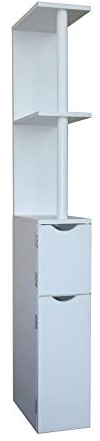 HTI living Raumteilerregal 118 cm Thekla Weiß Beistellschrank Nischenregal
