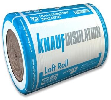 Knauf Loft Insulation Roll Roof Lagging 100 150 170 200mm Thick Attic and Floors (150mm, Cream)