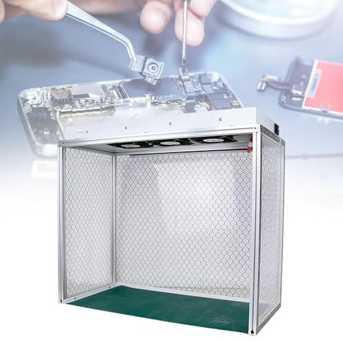 vnmudzeo Banco da Lavoro Elettrico Verticale Senza Polvere, con Area di Lavoro di Grandi Dimensioni 67X31X59 Cm Armadio A Flusso Laminare, per Saldatura Manuale, Saldatore, Immersione in Stagno