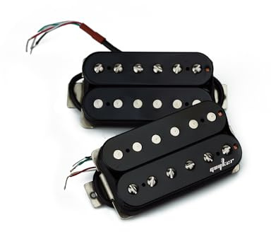 Guyker Electric Guitar Humbucker Pickups, Alnico 5 Neck/Bridge Dual Coil Open Pickups Set Replacement Part, HBA5-BK