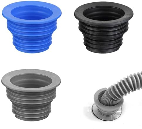 3 Stück Abflussrohrdichtung Schlauch,Abflussrohr Dichtung Schlauch,Waschmaschine Abfluss Adapter,Dichtung Waschbecken Ablauf,Gummimanschette Siphon Abflußrohr,Anti-Geruch,für Waschmaschine,Küch,Bad
