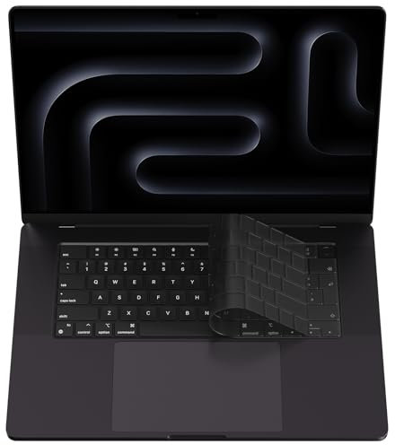 Soonjet Premium Ultra Thin Keyboard Cover Protector, Compatible with 2021 2022 2023 2024 M1/M2/M3/M4 Pro/Max MacBook Pro 14/16, M2/M3/M4 MacBook Air 13/15, EU/UK Layout