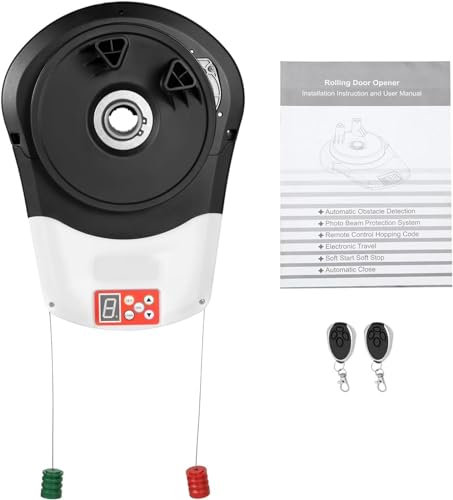 Electric Roll Up Door Opener for Commercial Garage, Warehouse, Store, Barn, and Farm - Remote-Controlled Roller Door Automation System