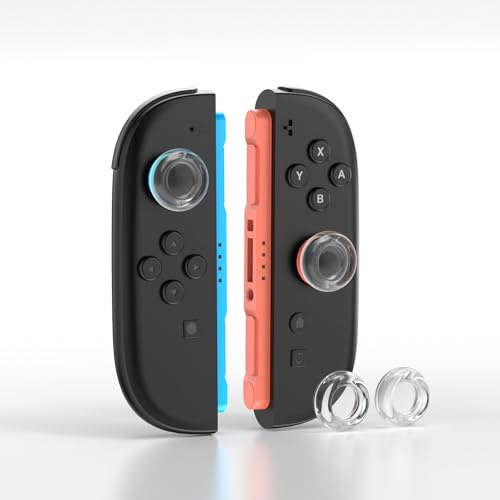 IINE Juego de 2 tapas de silicona suave para joystick Switch 2 – 2 unidades, fundas antideslizantes transparentes para joypad