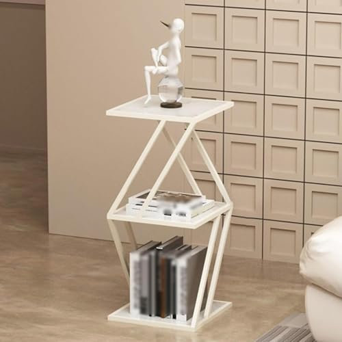 YHWKGZ Corner Bookshelf, Corner Shelf Small Bookcase, Wood Display Shelf, Bookshelf with Baffles Etagere Shelf Storage Rack for Living Room Study Room Office(White,90CM)