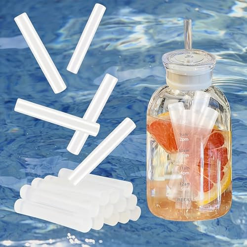 Tefexer 8pcs Reusable Ice Cube Plastic Ice Cubes For Drinks Washable Freezable Ice Sticks For Water Bottles, Whiskey, Vodka, Coffee, Beer, Wine