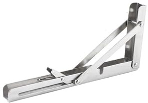 ZYFHYU 1 Staffa for mensola Pieghevole Fai da Te, Montaggio a Parete, mobili Pieghevoli, salvaspazio for postazione di Lavoro in Garage per Tavolo Muro(10 inch,Black)