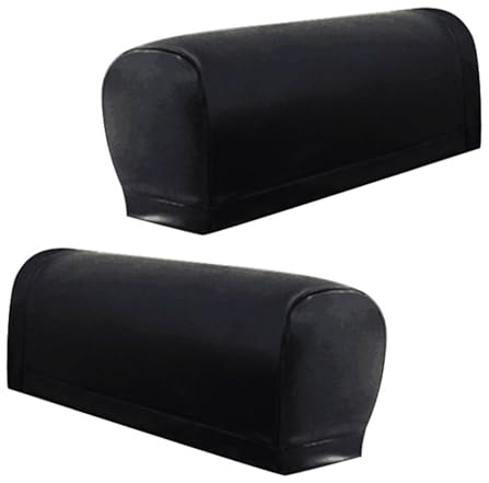 Sofa-Armlehnenschoner mit 4 rutschfesten Pads, elastisch, 150 % dehnbares PU-Leder, für Zuhause, Büro, Sofa, dehnbare Armlehnenbezüge, 2 Stück