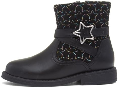 Walkright Leanne Girls Black Star Ankle Boot - Size 3 UK - Black