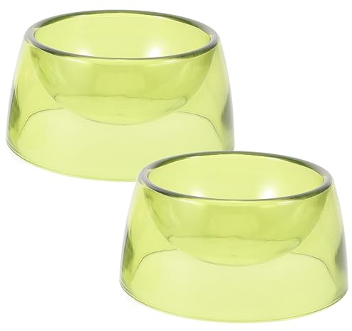 DIYEAH 2 pièces Lot de Bols Alimentation pour Petits Animaux Mangeoire Anti-Renversement pour Hamster Chinchilla et Cobaye Bol Plastique Vert Matcha Capacité Adaptée pour Nourriture et
