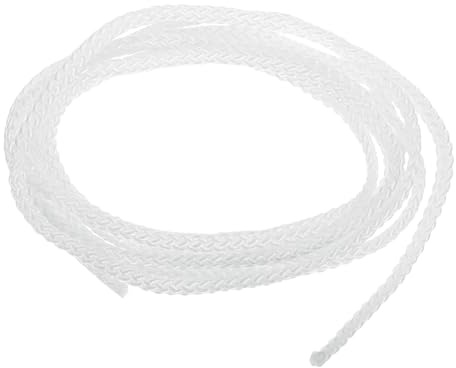 QUARKZMAN 3 Pezzi Cordino Ad Anello per Tende, 2.5mm 4Ft(122cm) Cordino in Nylon Satinato Ad Anello per Tende Avvolgibili Cordino Intrecciato per Sollevamento Tende, Bianco