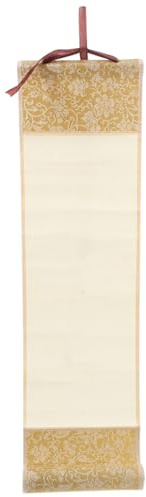 Lurrose Leere Kleine Chinesische Vintage Schriftrolle Hängende Malrolle aus Papier Dekorative Wandrolle für Kreative Kalligrafie und Kunstgestaltung