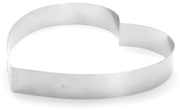 DE BUYER 3077.14 Ring Herz Backen, 14 cm Ø 24