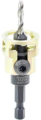 Amana Tool 55239 Kegelsenker mit Hartmetall-Spitze, verstellbar, mit Tiefenanschlag 3/8 Zoll Durchmesser x 49 Grad