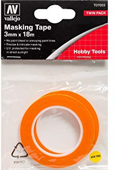 Vallejo AV Tools Precision Masking Tape 3mmx18m Twin Pack