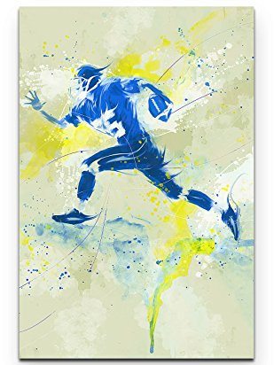American Football 90x60cm auf Leinwand gespannt fertig zum aufhängen