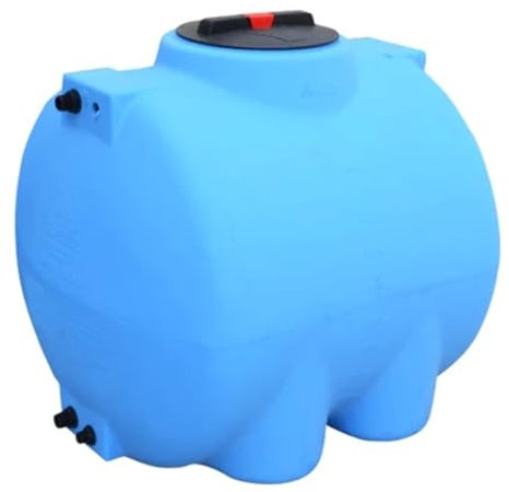 Réservoir en polyéthylène, pour extérieur, terre, bleu, horizontal, 1500 l, 130 x 135 cm