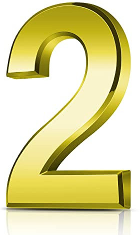 Vicloon Numero Civico, Numero Civico Segnale in ABS Acrilico, 3D Moderna Porta Numeri Segnaletica Targa Numeri Indirizzo Di Casa, 3 Pollici (7.5cm), Galleggiante Aspetto E Facile Da Installare