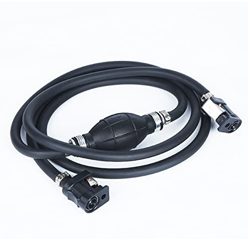 KATSU Pompa Carburante Trasferimento Manuale 8mm Tubo Carburante Assemblaggio Tubo Motore Fuoribordo per Barche Kit Connettori Serbatoio Benzina Sostituzione per Motori Nautici Yamaha Mariner