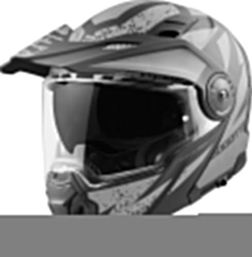 Bogotto FG-102 Safari Casque d’Enduro en Fibre de Verre, Schwarz Matt/Grau, 2XL