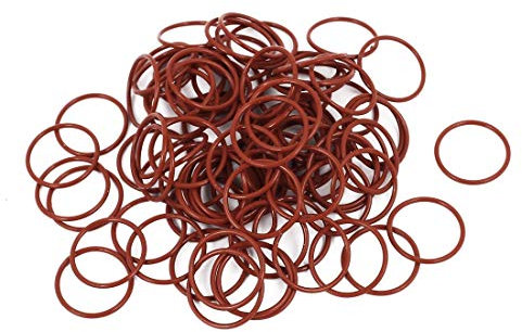 XYZOOM 100 Stück 15mm x 1mm Gummi O-Ringe NBR Hitzebeständige Dichtungsring Ösen Rot(af209 52167 5fd51 818f7 d5c89 af799