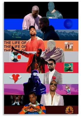 Kanye West Album-Poster, Leinwand, Kunstposter und Wandkunst, hängende Dekoration für moderne Familienflure, 30 x 45 cm