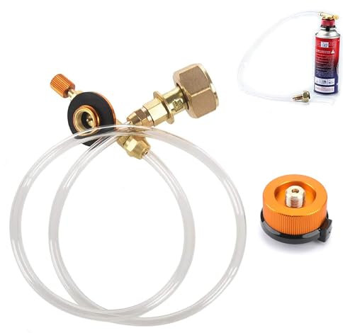 Adattatore Per Fornello da Campeggio, Adattatore Per Bombole di Gas, Valvola Fornello a Gas, Adatto Per Varie Attività All'Aria Aperta, Come I Campeggio, Barbecue, Cucina All'Aperto e Pic-Nic, 60 cm