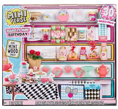 MGA's Miniverse Make It Mini Birthday Multipack Di MGA - Mini Oggetti Da Collezione, Fai Da Te, Giochi In Resina, Repliche, Novità, Bomboniere. Per Collezionisti E Bambini - Età 8+ - NON EDIBILE