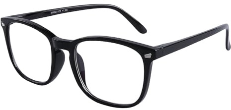DOOViC Lesebrille mit Blaulichtfilter/Sonnenlesebrille für Sonnen/Summer | Eckig Rahmen Große Gläser Federscharnier Brille Lesehilfe mit Sehstärke