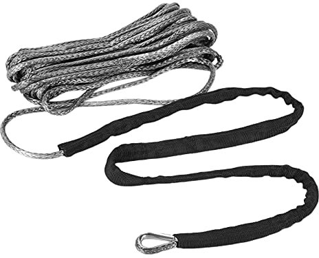 VENOAL Synthetische Seilwinde mit Schutzhülse für ATV, UTV, 3492,7 kg, 1,9 cm x 127 cm,