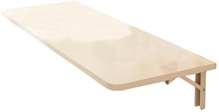 Klapptisch Wandmontage Küche, Verdickte Platte, Stabile Struktur, Abgerundete Ecken, Pflegeleicht, Wandtisch, Schreibtisch Klappbar, für Küche Büro Schlafzimmer (Color : White, Size : 60 * 24CM)