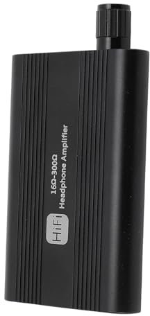 Portable Headphone Amplifier,Rechargeble Audios Digital HiFi Earphone Amp 3.5mm AUX with Two Stage Gain Switch,Superior Sound Quality 16 To 300 Ohm Input Output Earphone Amp