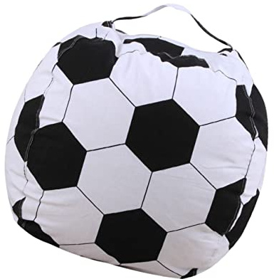 GRIRIW Bean Bag Chair for Boys and Girls Football Shape Storage Bag Polyester Toy Holder