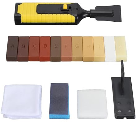 Laminat Reparaturset Für Bodentürschrank Aus Holz, Parkett Reparaturset Mit 11 Farben Hartwachsspachtel Holz Reparaturset Für Holzkitt Vinylboden Holzböden Möbel Arbeitsplattet Rep
