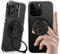 Plehood Anneau magnétique Fin pour téléphone, béquille Ultra Fine Compatible avec Boucle de Doigt, Anneau de Support pour téléphone Mag Safe iPhone 16/15/14/13/12 (Noir)