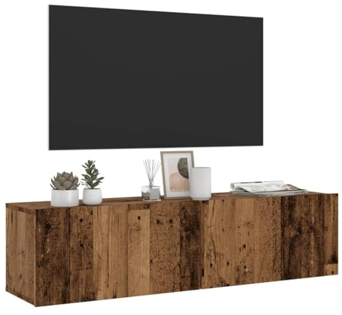 Homgoday Möbler TV Väggmonterad Antikt Trä 120 x 30 x 30 cm i Spånskiva, Skåpmöbler TV-dörr Bänkskåp för Vardagsrum Industriellt Vardagsrum TV-stativ