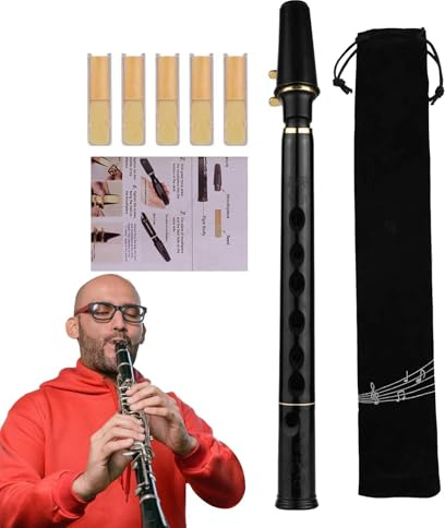 Smileshiney Pocket Saxophon | 8-Loch-C-Key kleines Saxophon | Band und Orchester Musikinstrumente für Musikspieler, Übungswerkzeug