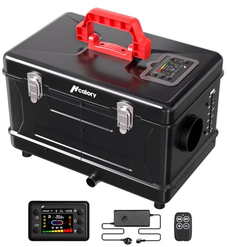 8kW Diesel Standheizung, Toolbox Compact 2S 220-240V AC & 12/24V DC, 0,12–0,36 l/h Tragbare Dieselheizung mit APP & Adapter, Adaptiver Plateau-Modus 5500m max,Leiser Betrieb ohne Ticken, 2025 Upgrade