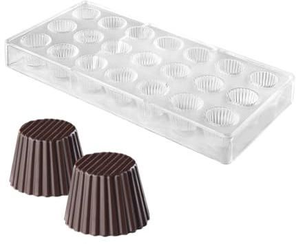 TUKE Stampo per cioccolatini in policarbonato di alta qualità per cioccolatini, stampi da forno, riutilizzabile, antiaderente, alternativa al silicone alimentare, ideale per uso domestico e