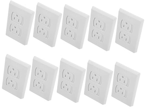 Gogogmee 10stücke Steckdosenabdeckungen Aus Abs Für Standard-steckdosen Selbstschließend Bruchsicher Und Korrosionsbeständig Mit Schrauben Für Einfache Installation Als