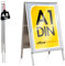 Office Marshal Kundenstopper DIN A1 - mit Alu Rahmen 25mm - beidseitig für 2 Plakate -inklusive Schutzfolie - wetterfester Plakatständer - Gehwegaufsteller Werbetafel