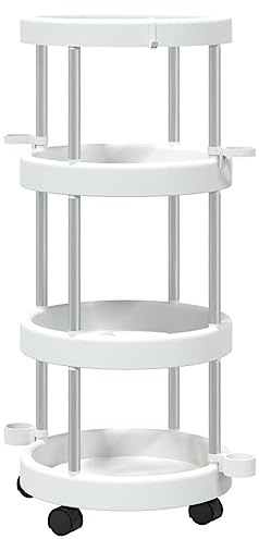 Carrello per la Pulizia con Cesti di Stoccaggio in Alluminio, Casa e Giardino, Forniture domestiche, Immagazzinamento e organizzazione, Contenitori per Uso Domestico Bianco