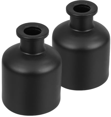 Anneome 2 pièces Bouteilles Diffuseur Verre Mat Cylindriques pour Parfum Volatile Réservoirs Multiusages pour Huiles Essentielles et Décoration Intérieure