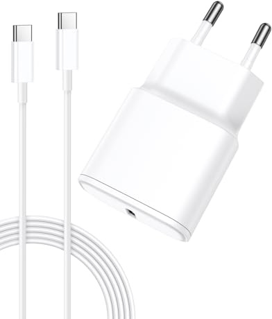 20W USB C Chargeur Rapide pour iPhone 17/17Air/16 Pro/16 Pro Max/16E/15/15 Plus/15 Pro/15 Pro Max/iPad 10eme Generation/iPad Air/iPad Mini,20W Type C Prise avec 2M Cable Secteur Mural Alimentation
